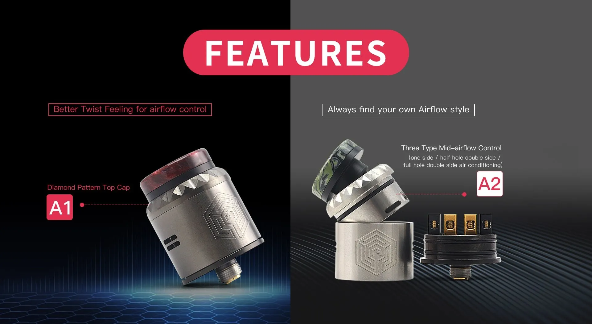 Advken Artha V2 RDA Features