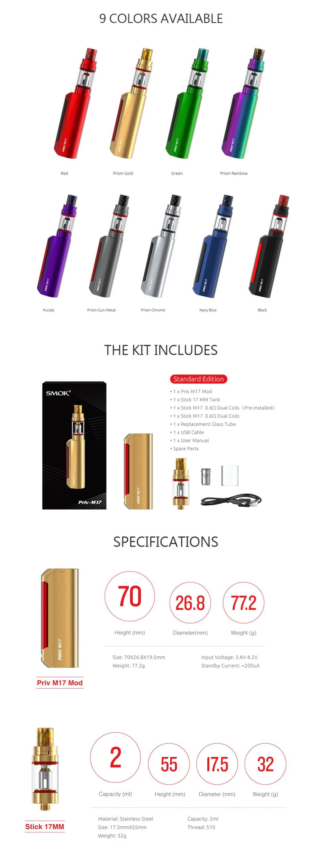 SMOK Priv M17 Starter Kit